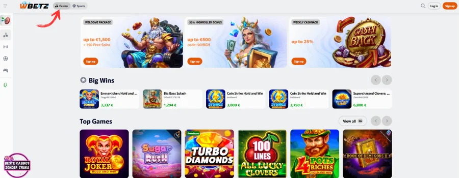 WBetz Casino Spellen