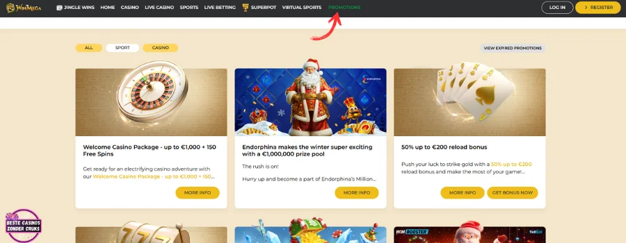 WinMega Casino Bonussen