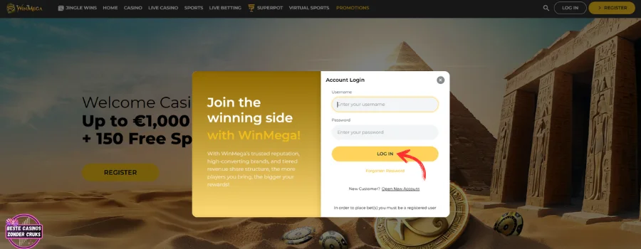 WinMega Casino Inloggen