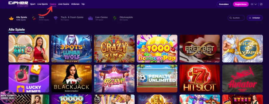 Cipher Wins Casino Spellen