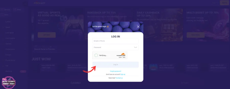 Pokobet Casino Inloggen