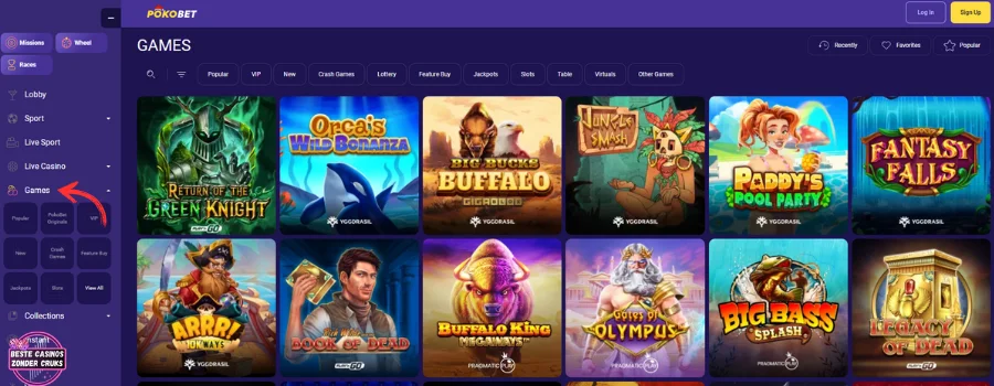 Pokobet Casino Spellen