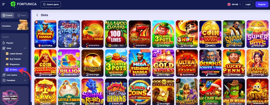 Fortunica Casino Spellen