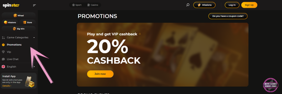 Spinstar casino bonus