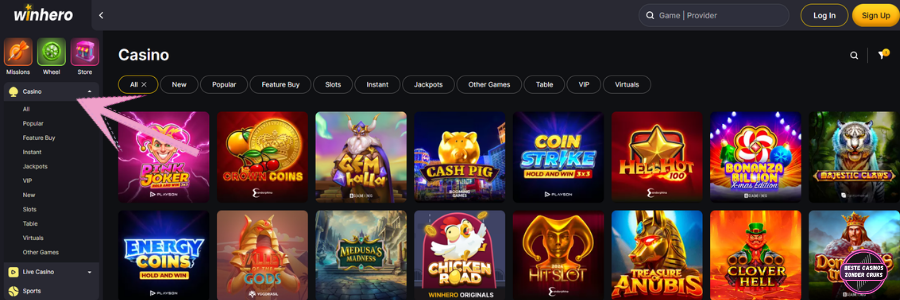 Winhero casino slot