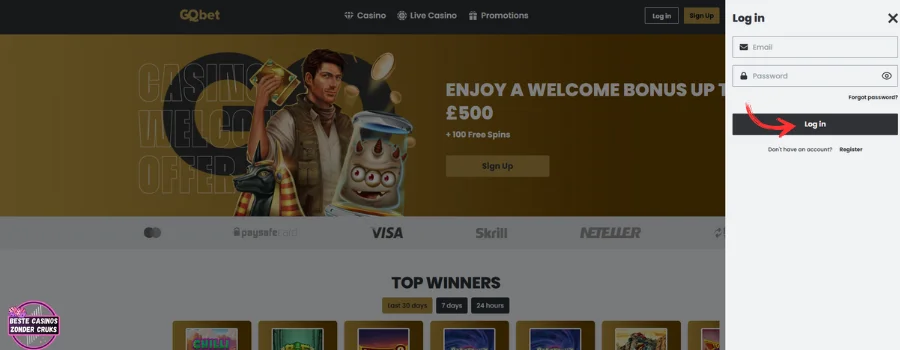 GQBet Casino Inloggen