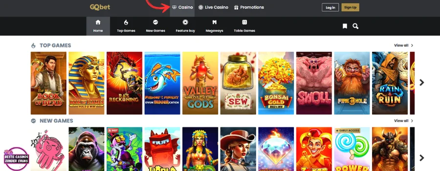 GQBet Casino Spellen