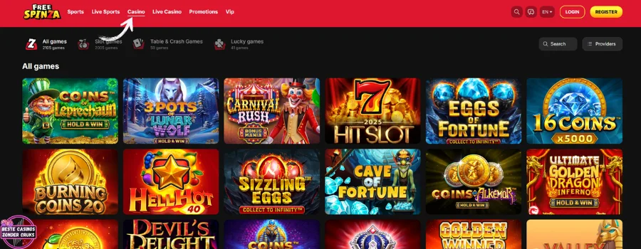 FreeSpinza Casino Spellen